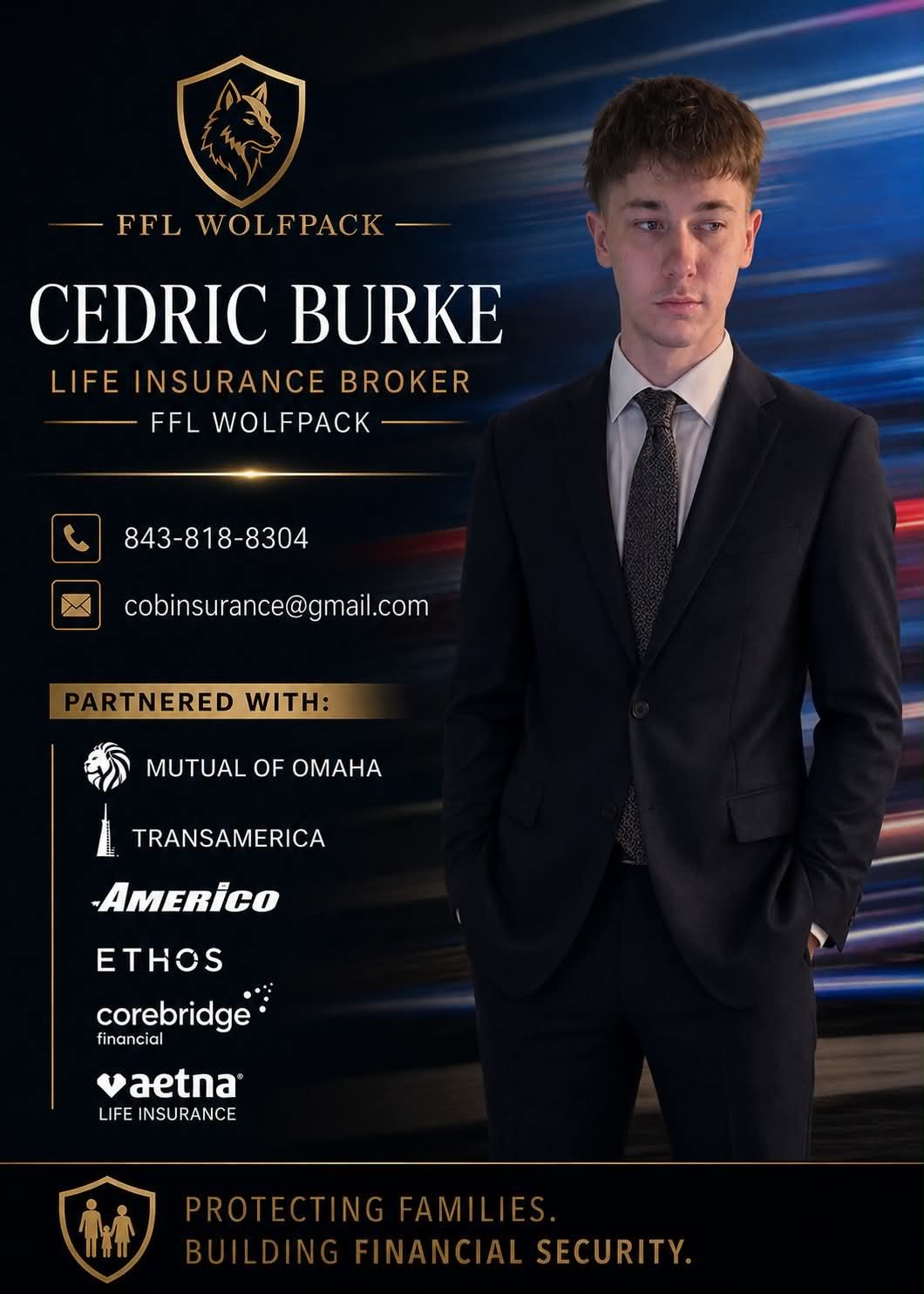 Cedric Burke life insurance flyer